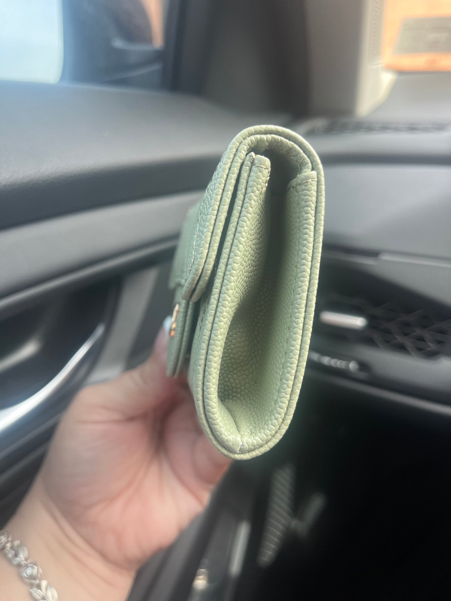 Light green CC wallet