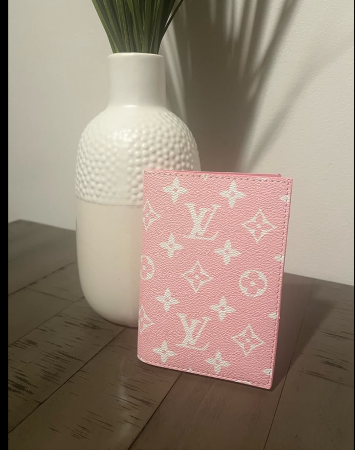 Pink passport holder