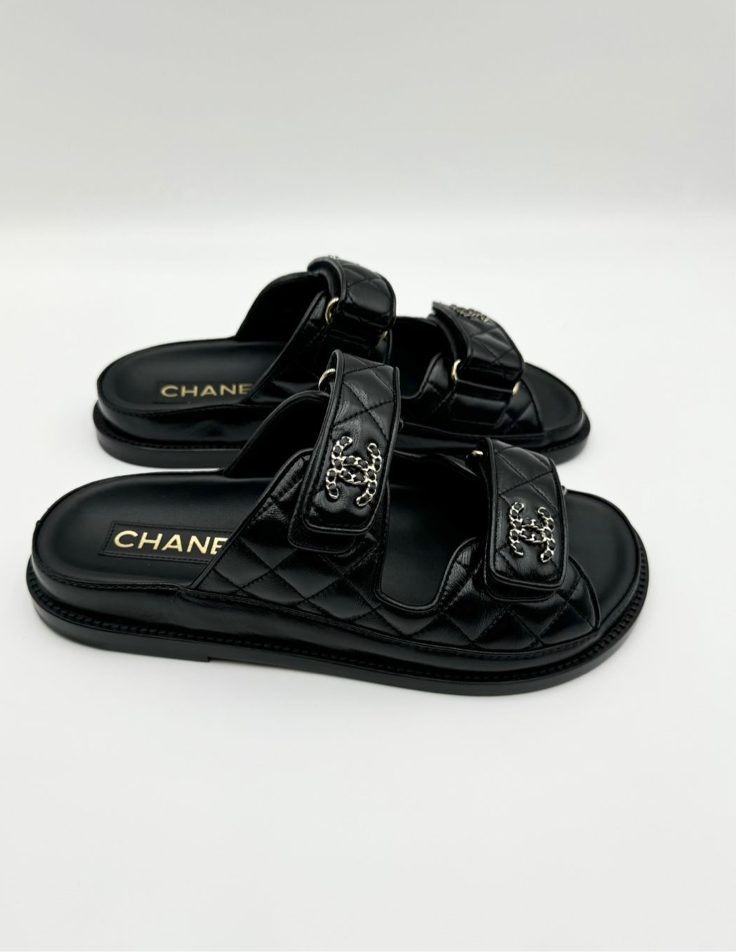 Black CC sandals