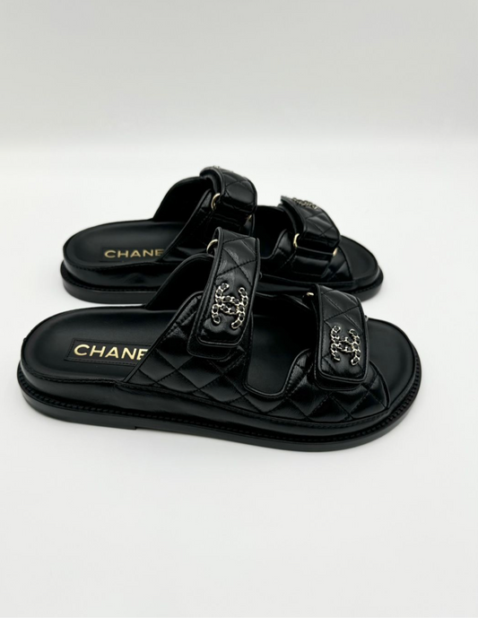 Black & Gold sandals