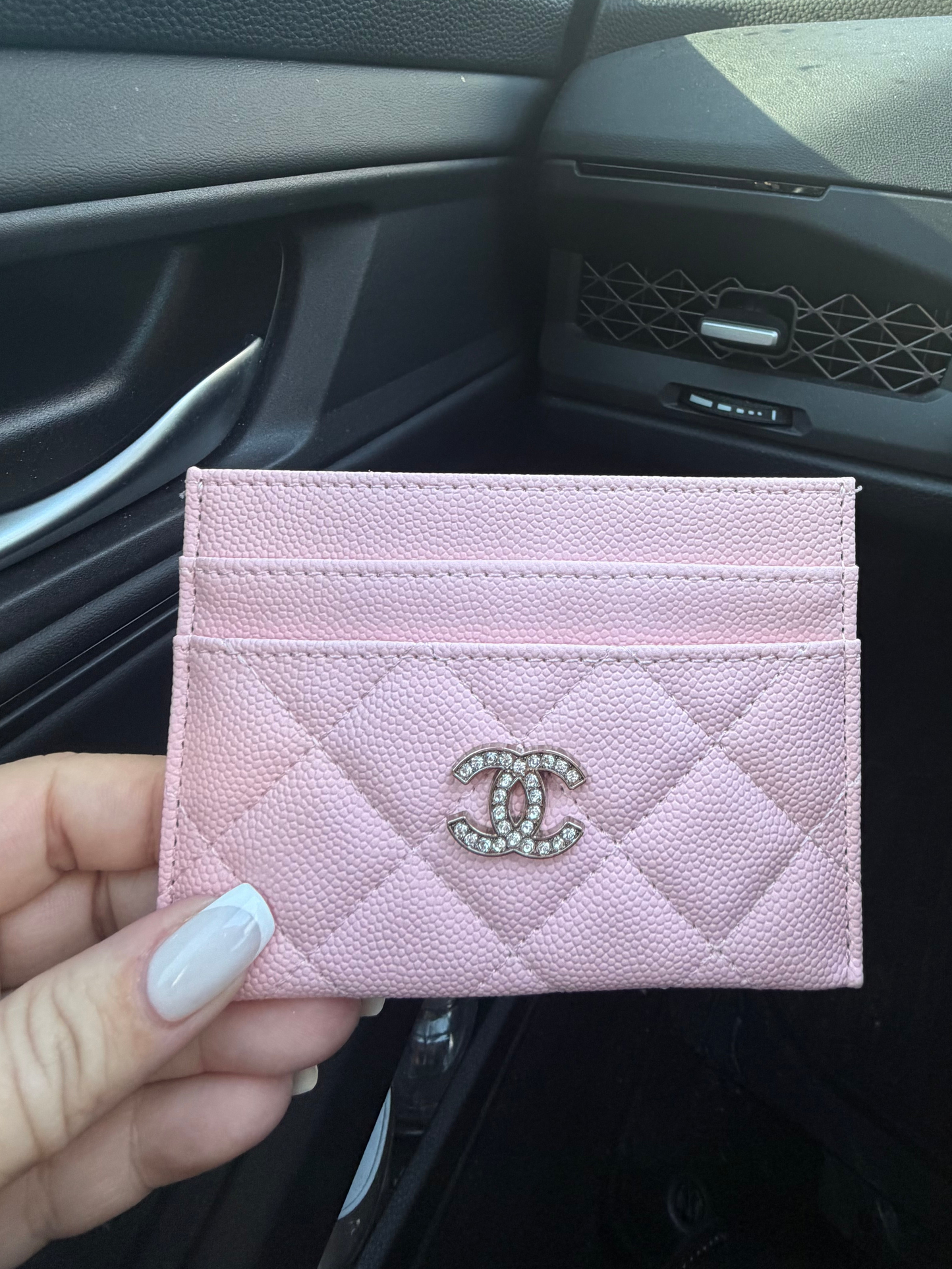 Pink card holder