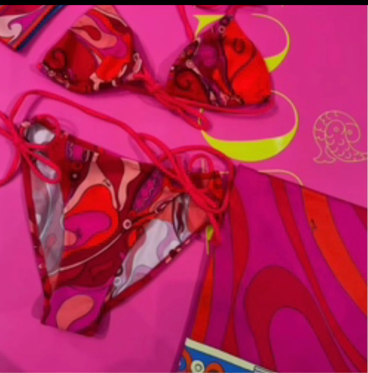 Pucci red two piece