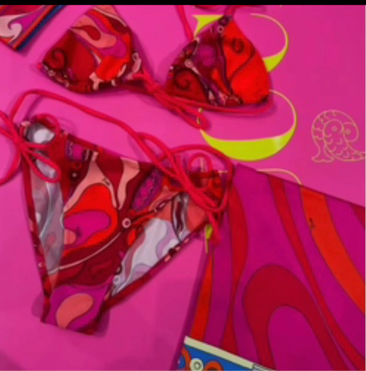 Pucci red two piece