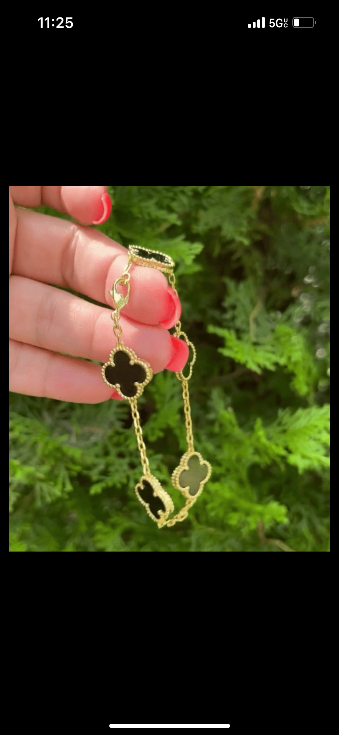 VC black and gold bracelet