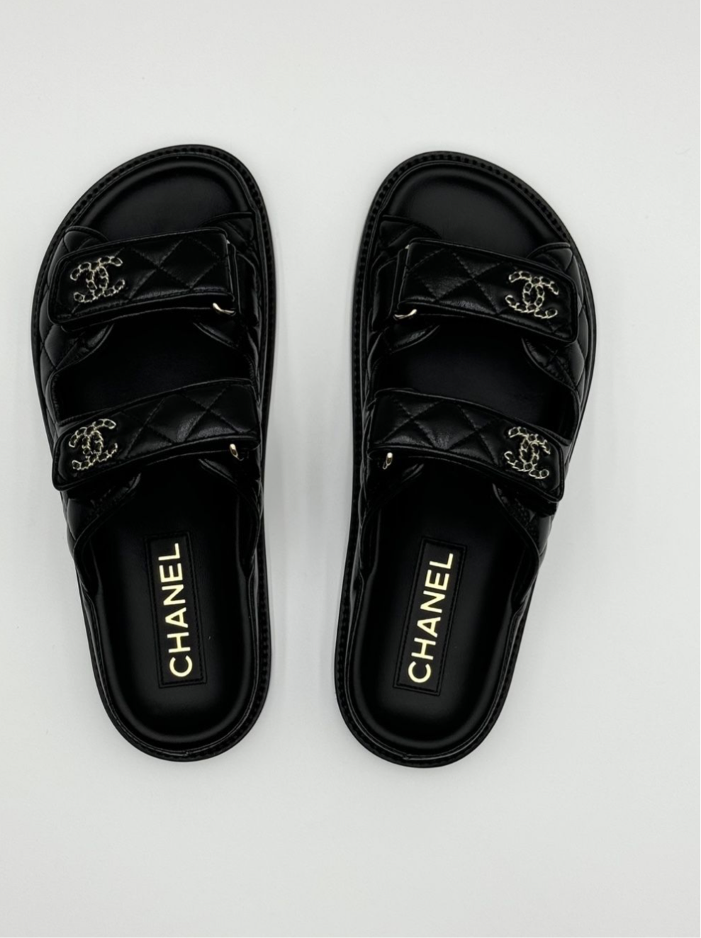 Black CC sandals
