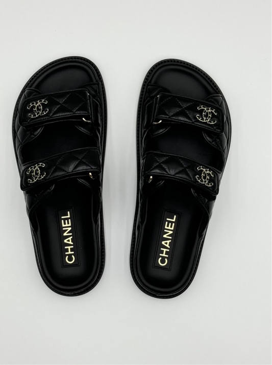 Black CC sandals