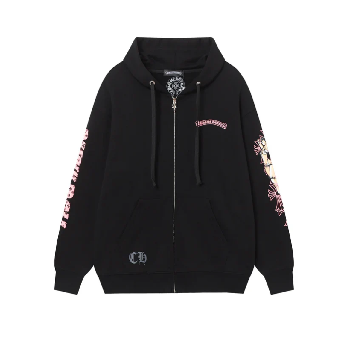 Chrome Hoodie ( with pink )