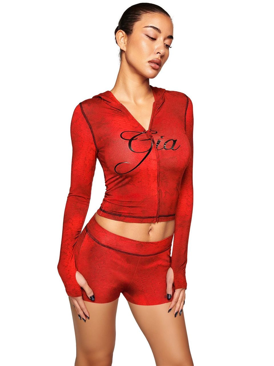 red short set