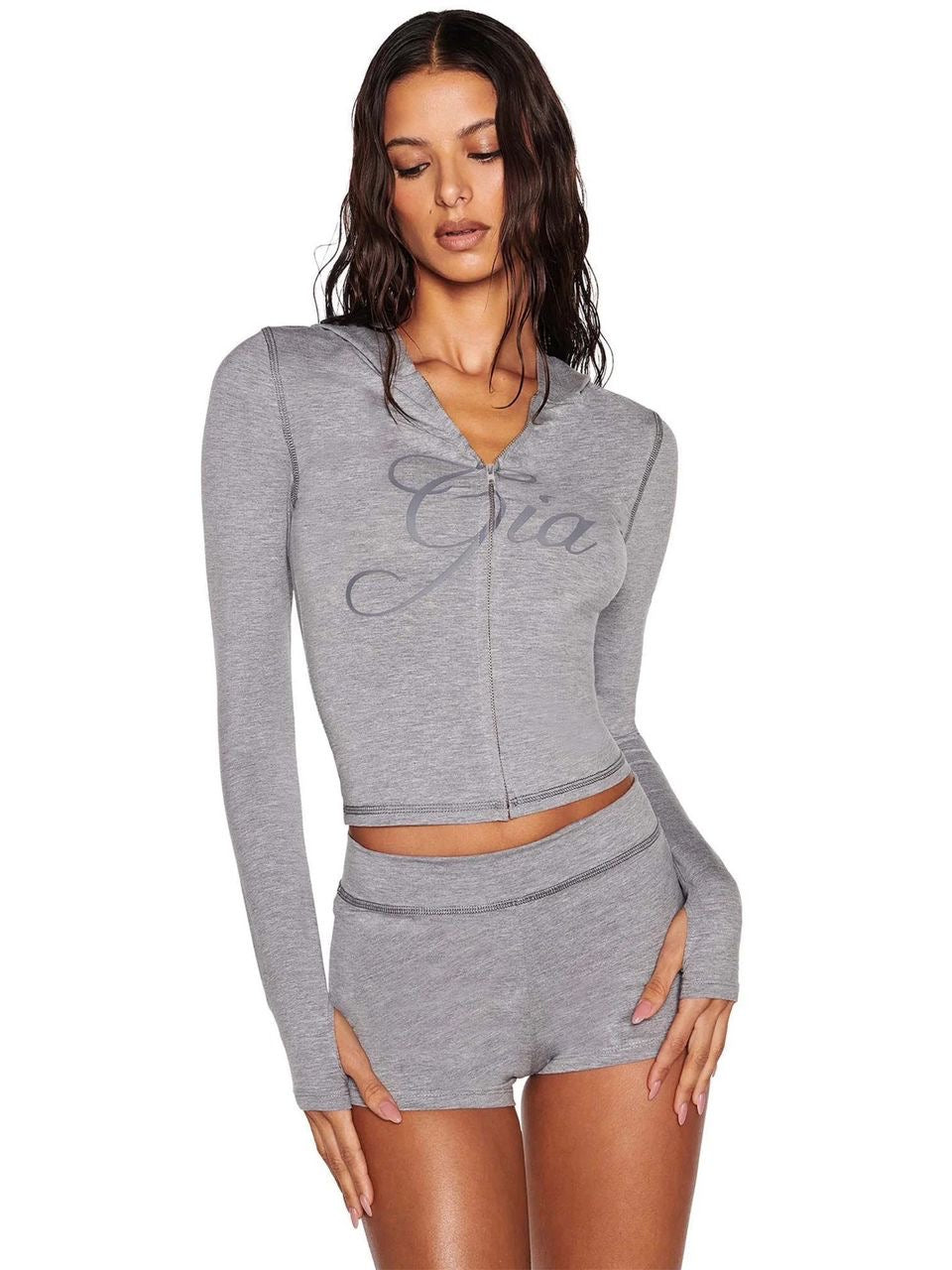 Gray short set