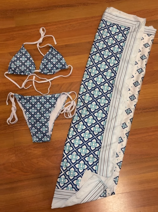 Casa Bleu two piece with scarf