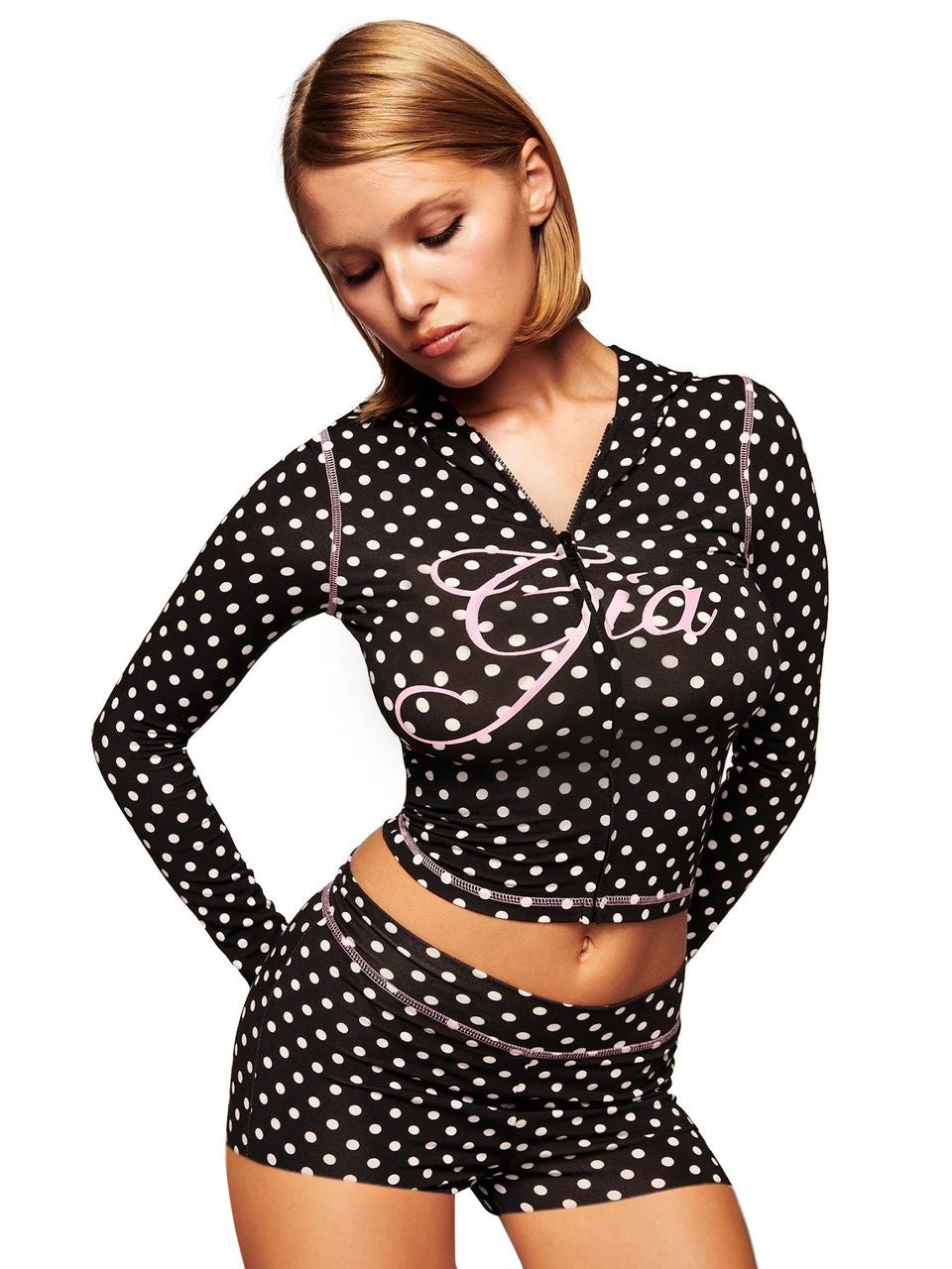Black dot short set