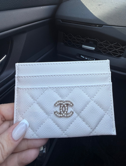 White CC card holder
